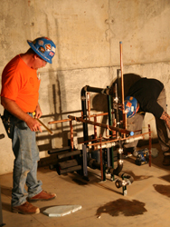 Working on pipes