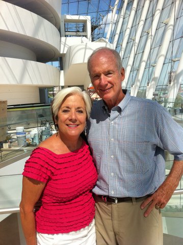 Christine and Ford Maurer inside the Kauffman Center